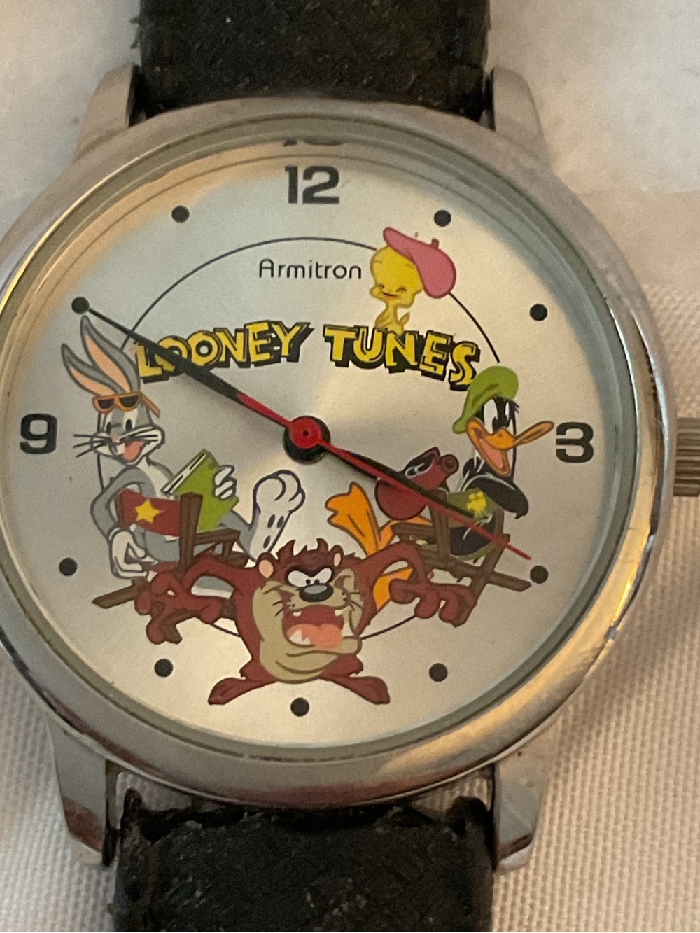 Armitron Looney Tunes Watch with Silver Dial and Multicolor Character Art
